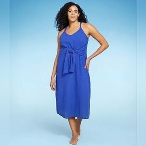 Kona Sol Royal Blue Swim Coverup Dress XL